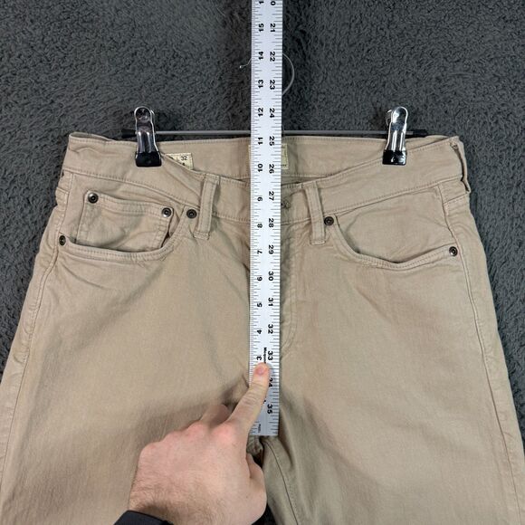 J Crew Jeans Mens 30x32 Beige Tan 484 Slim Fit Stretch Denim Pants Casual - Picture 8 of 12